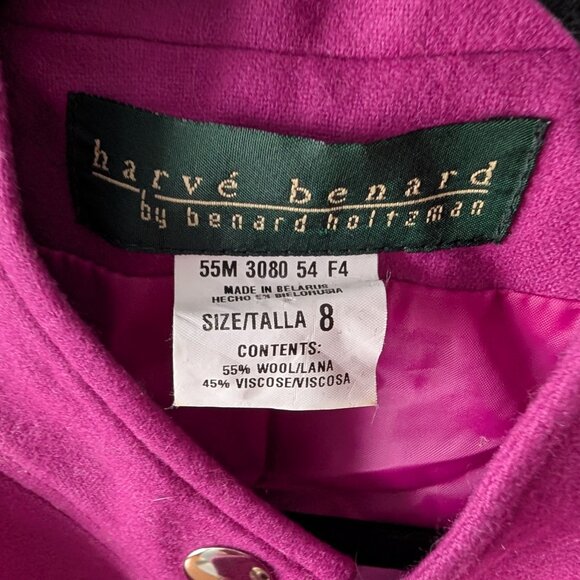 💜🧡 Bold Harve Benard Purple & Orange Wool Blend Coat - Sz 8🧡💜 - Picture 6 of 8